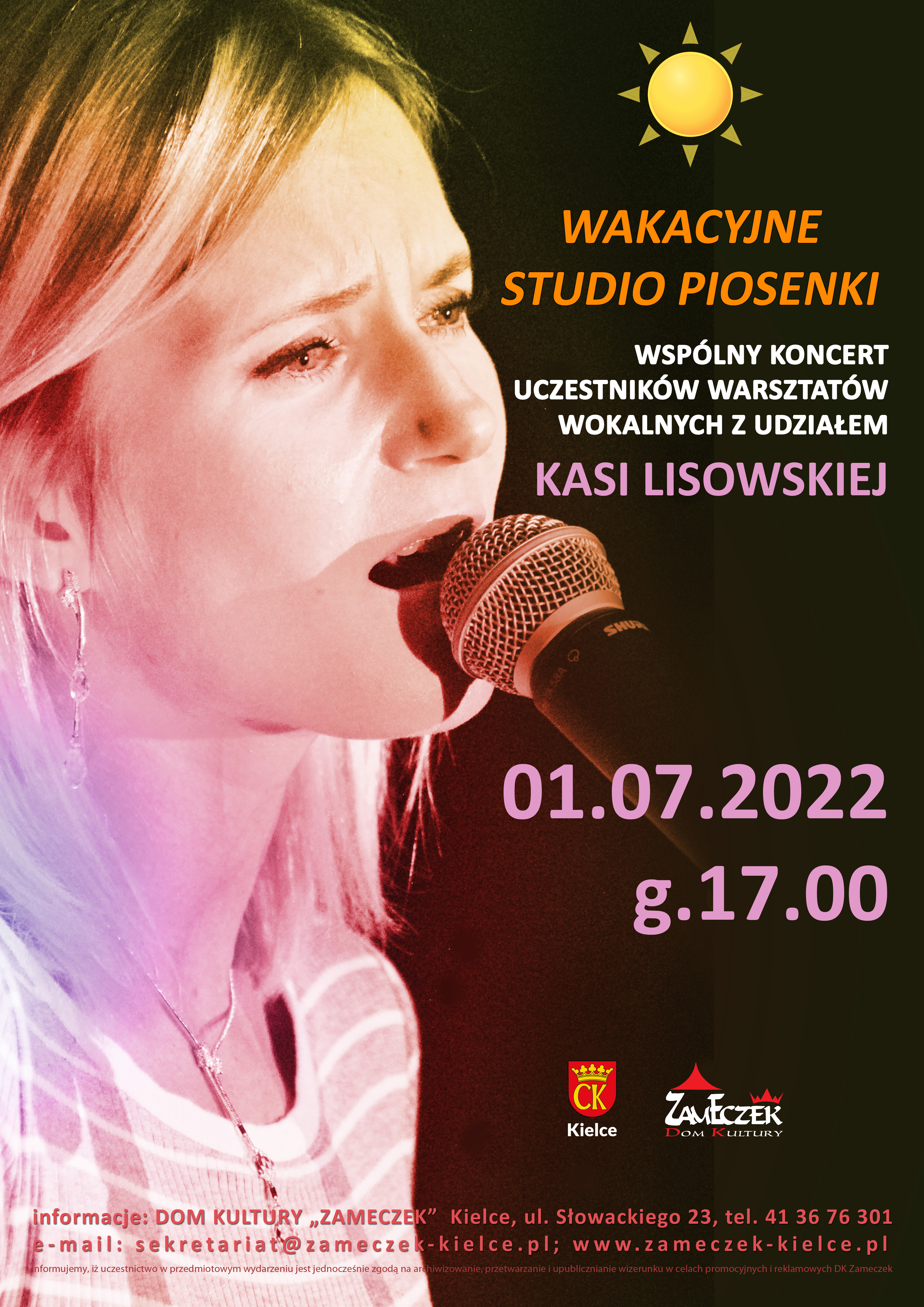 plakat koncert warsztaty Kasia Lisowska 2022